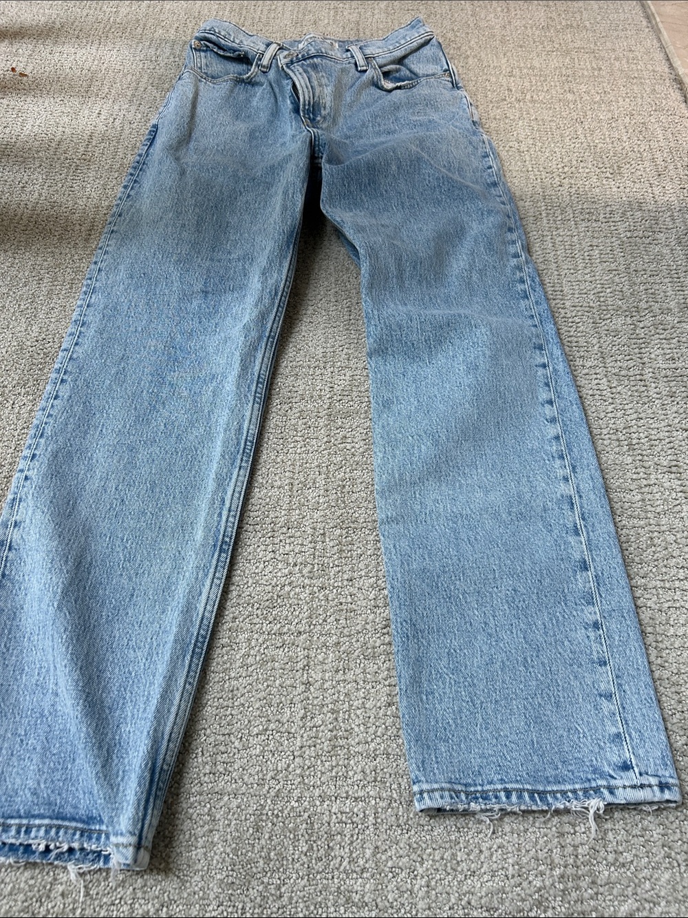 Abercrombie & Fitch Light Blue High-Rise '90s Straight Jeans